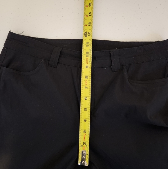 Eddie Bauer Black Nylon Cropped Capri Pants Hiking Outdoors Mid Rise Stretch 8 - Picture 7 of 10
